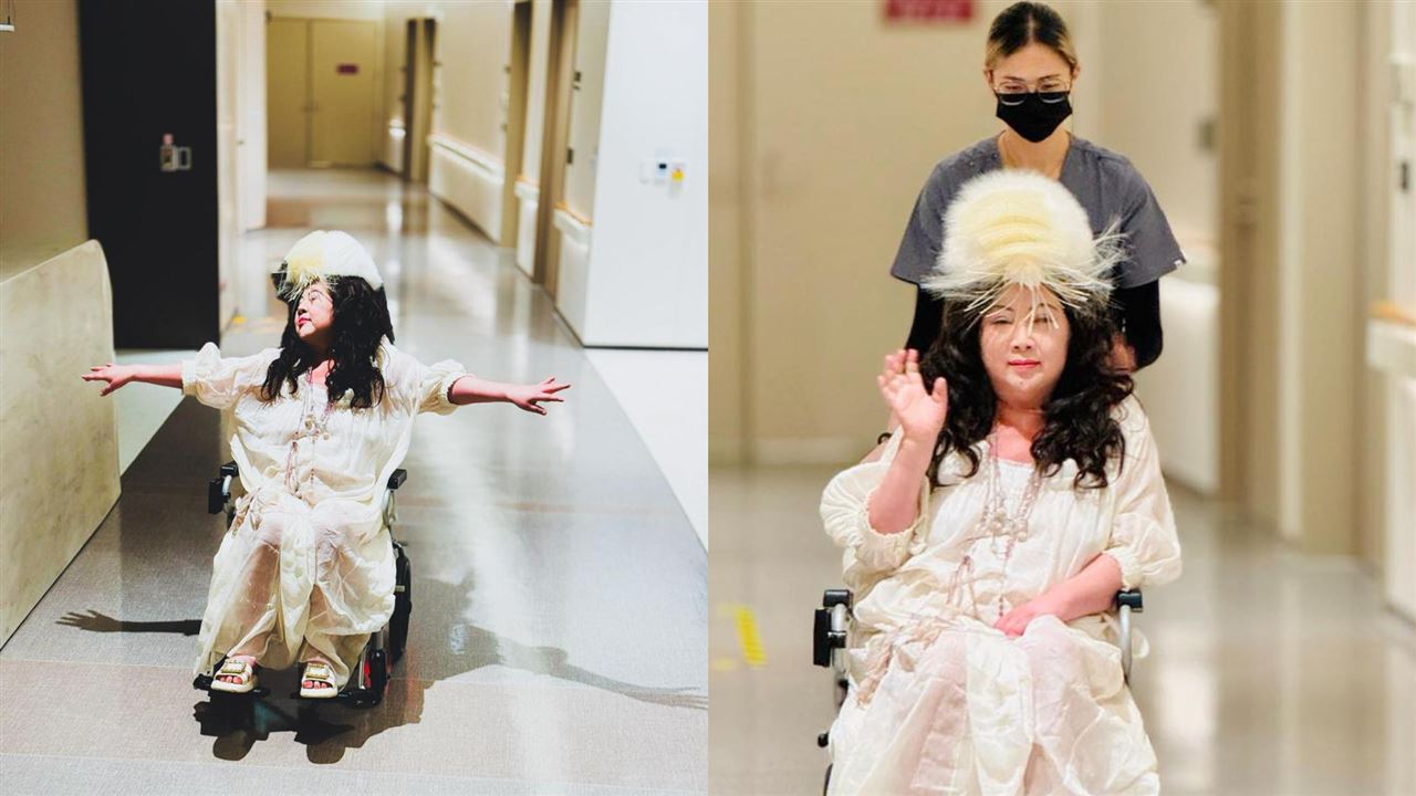 陳文茜抗癌現況照曝光！台大癌醫「坐輪椅當飛鳥」嘆1句　網湧入打氣